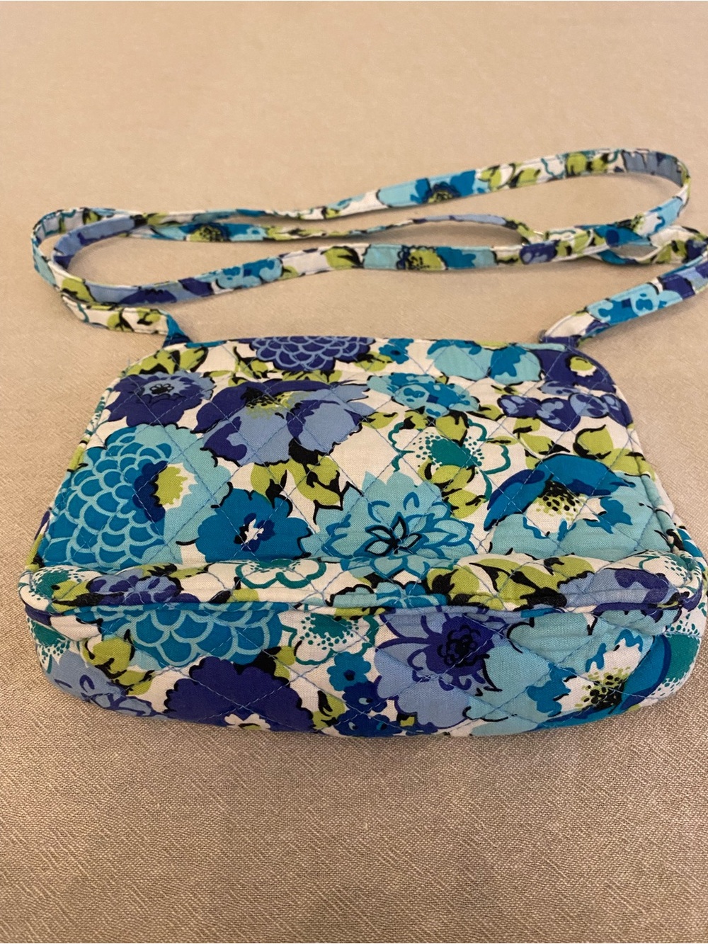 Vera Bradley Quilted Floral Crossbody Bag - Blue Multi - Picture 5 of 10